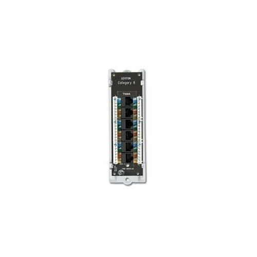 Leviton® Structured Media® 47611-C6B Voice and Data Expansion Board With ABS Bracket, RJ45