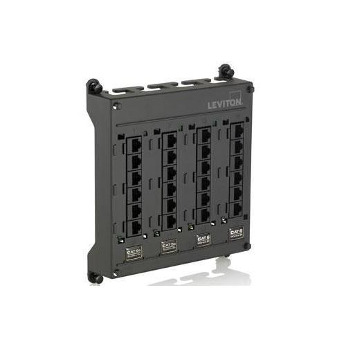 Leviton® 476TM-654 CU Media Patch Panels - Loaded