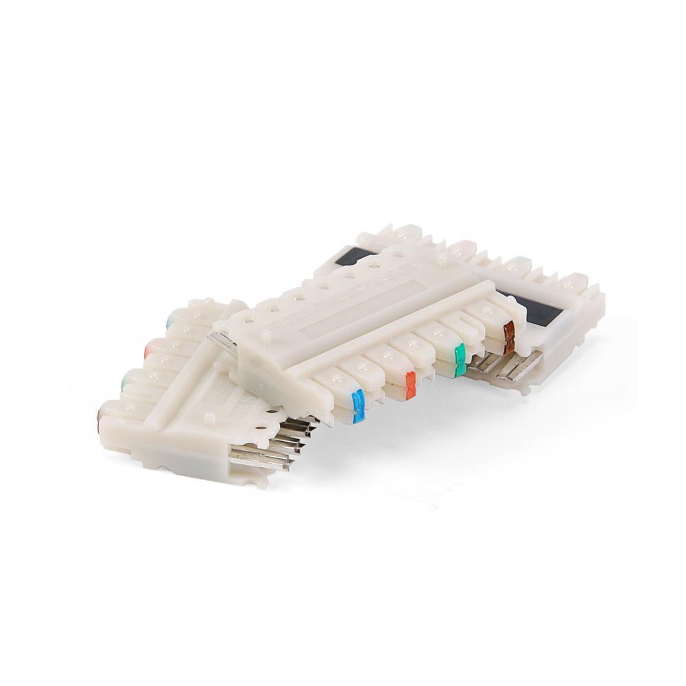 Leviton® GigaMax® 49104-IDC Type C-4 Connector Block Clip, For Use With 110-Style Wiring Block and Cat 5e Cable, Plastic, Blue