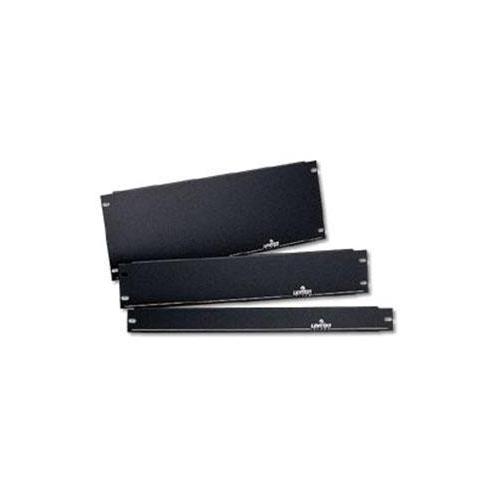 Leviton® 49254-BP1 1RU Standard Blank Face Panel, 19 in H x 1.73 in W, Steel, Black