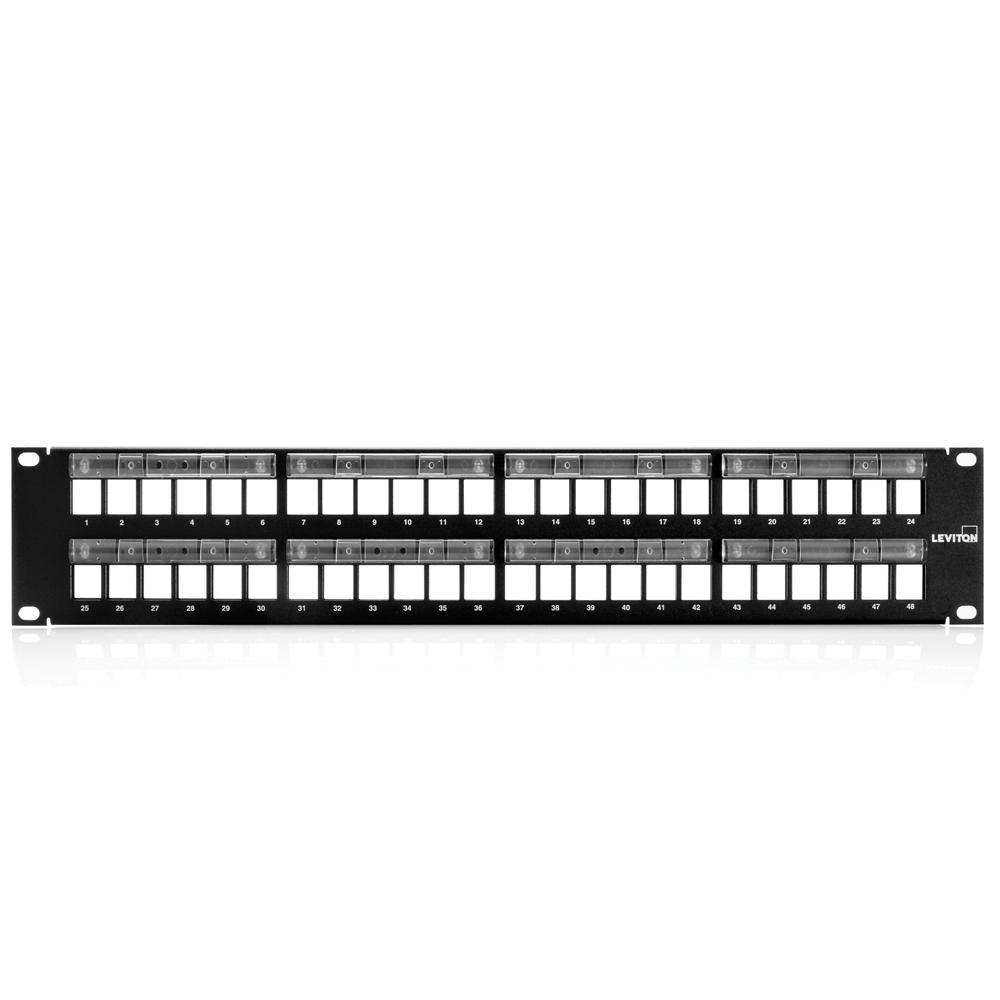 Leviton® 49255-L48 CU Media Patch Panels - Unloaded