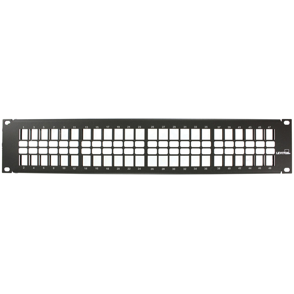 Leviton® 49255-48N CU Media Patch Panels - Unloaded