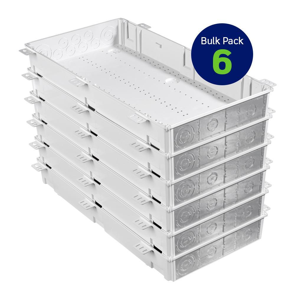Leviton® 49605-28G Wireless Structured Media Enclosure, For Use With Leviton® Connected Home Patch Panels, Voice, Data, Video and Audio Distribution Modules, Surface Mount, Plastic