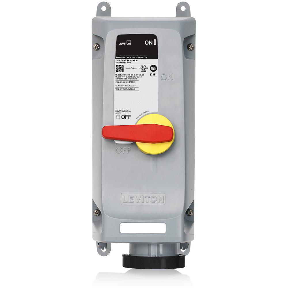 Leviton® 5100MI5WLEV Pin & Sleeve Mechanical Interlock Device