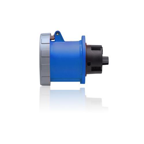 Leviton® 5100R9W Watertight Sleeve And Pin Receptacle, 120/208 V AC, 100 A, 4 Poles, 5 Wires, Blue