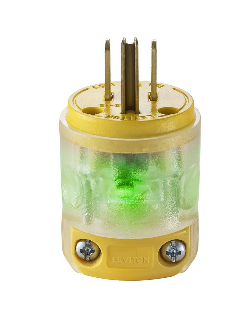 Leviton® 515PV-LIT Straight Blade Plugs
