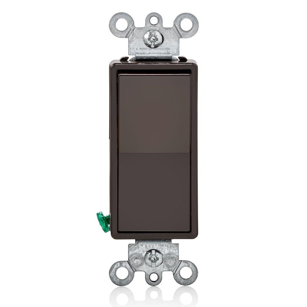 Leviton® 5604-2 Grounding AC Quiet Switch, 120/277 V AC, 15 A, 1/2 hp, 2 hp Power Rating