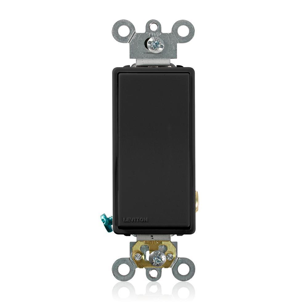 Leviton® 5621-2E Self-Grounding AC Quiet Switch, 120/277 V AC, 20 A, 1 hp, 2 hp Power Rating