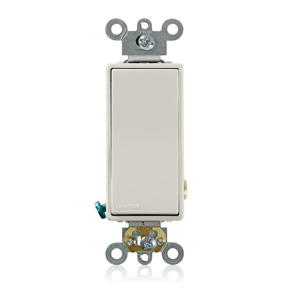 Leviton® 5621-2T Self-Grounding AC Quiet Switch, 120/277 V AC, 20 A, 1 hp, 2 hp Power Rating