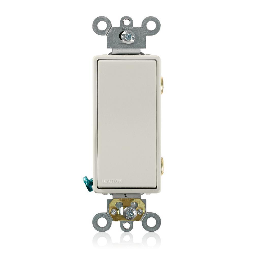 Leviton® 5622-2T Self-Grounding AC Quiet Switch, 120/277 V AC, 20 A, 1 hp, 2 hp Power Rating