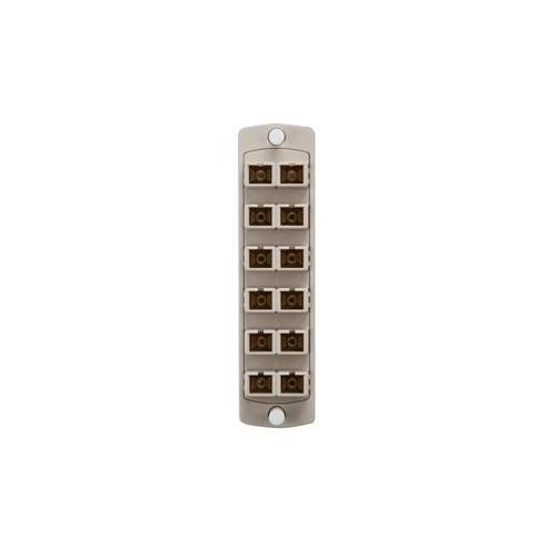Leviton® 5F100-2IC FO Patch Panel Connector Adapter, Loaded