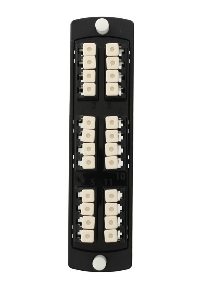 Leviton® 5F100-4EL FO Patch Panel Connector Adapter, Loaded