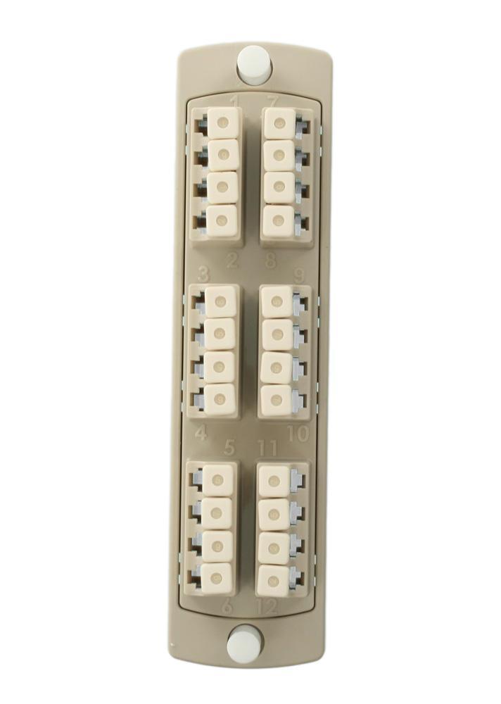 Leviton® 5F100-4IL FO Patch Panel Connector Adapter, Loaded