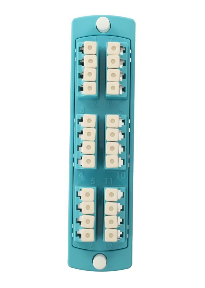Leviton® 5F100-4QL FO Patch Panel Connector Adapter, Loaded