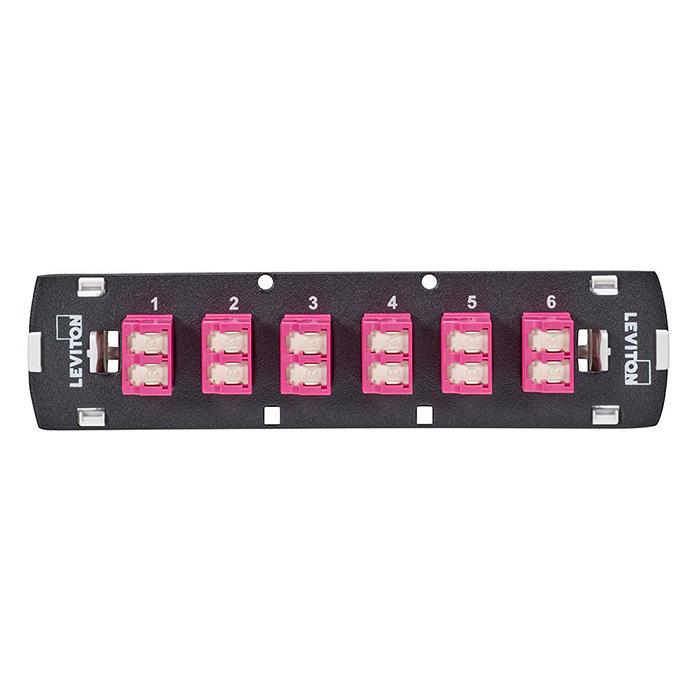 Leviton® 5F100-S2M FO Patch Panel Connector Adapter, Loaded