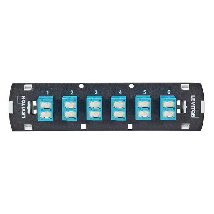 Leviton® 5F100-S2Q FO Patch Panel Connector Adapter, Loaded