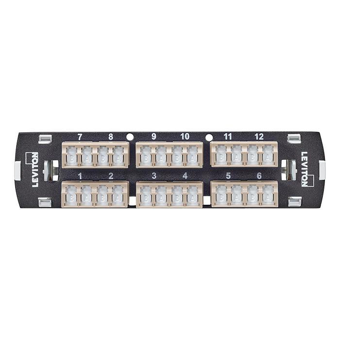 Leviton® 5F100-S4I FO Patch Panel Connector Adapter, Loaded