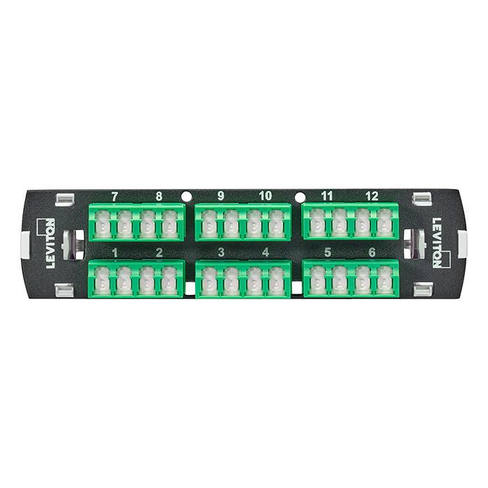 Leviton® 5F100-S4V FO Patch Panel Connector Adapter, Loaded