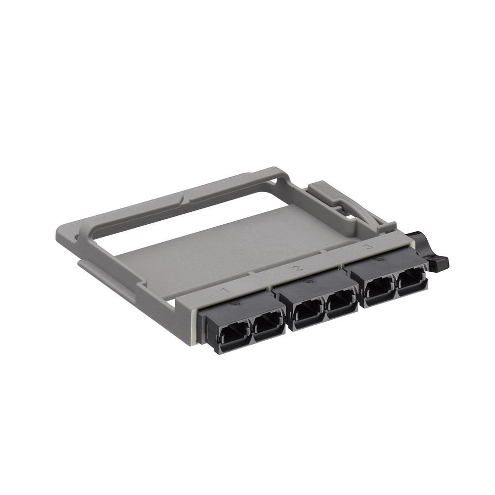 Leviton® 5FUHD-6MP FO Patch Panel Connector Adapter, Loaded