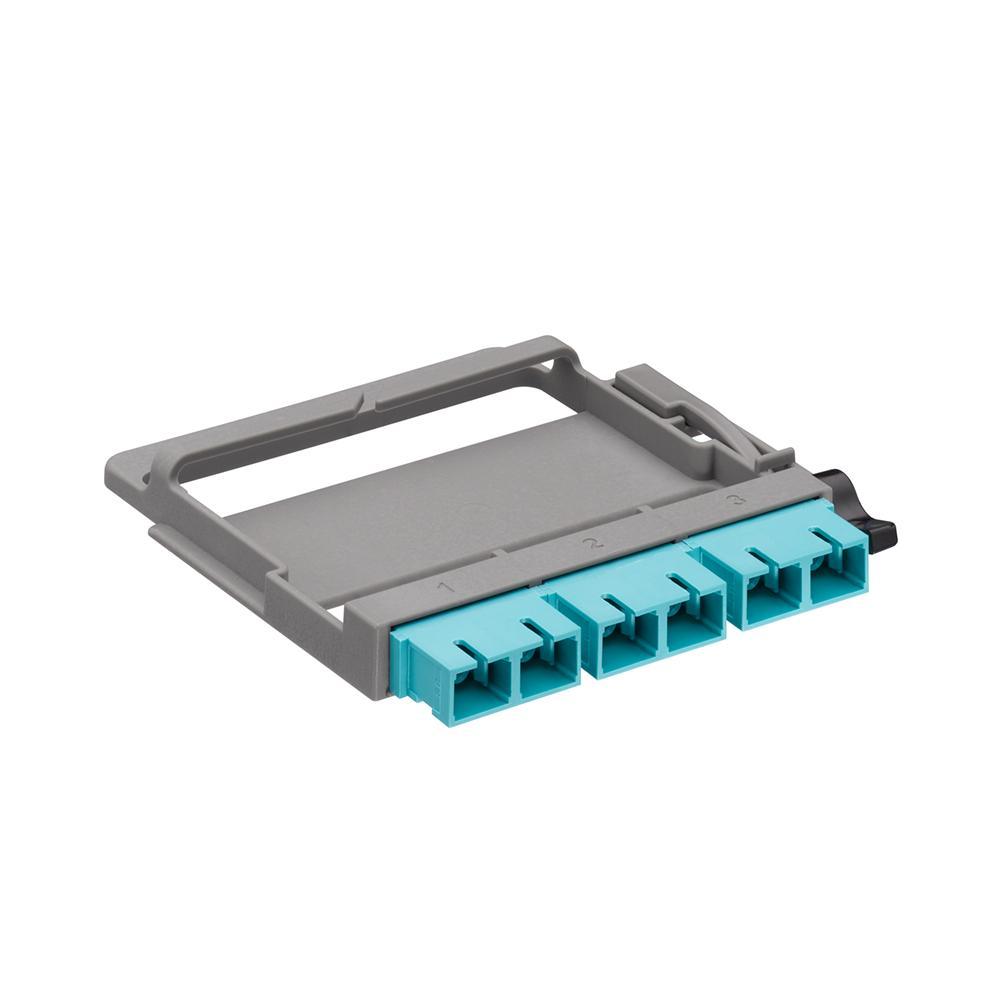 Leviton® 5FUHD-6QC FO Patch Panel Connector Adapter, Loaded