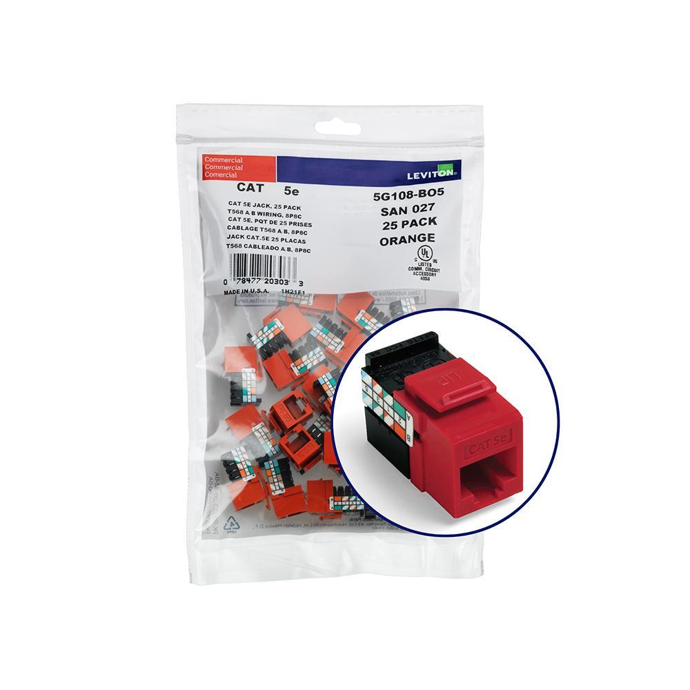 Leviton® 5G108-BC5 UTP Jack Inserts