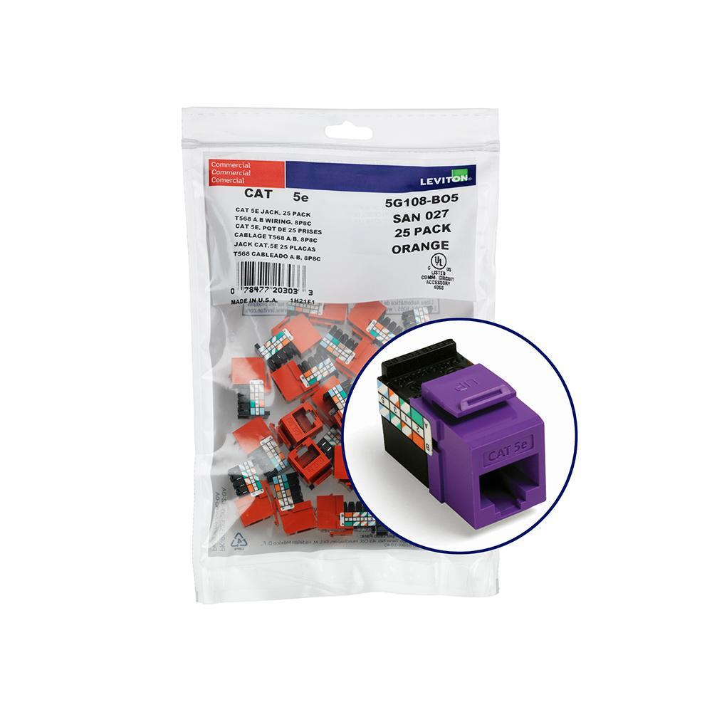Leviton® 5G108-BP5 UTP Jack Inserts