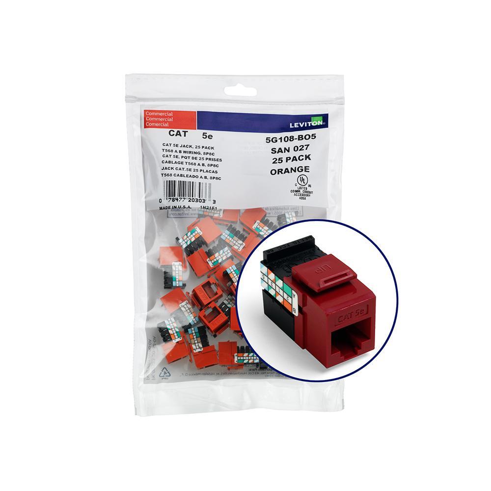 Leviton® 5G108-BR5 UTP Jack Inserts