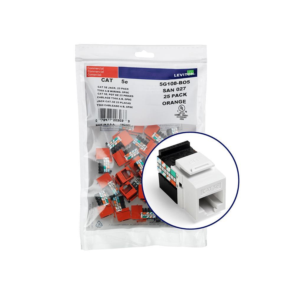 Leviton® 5G108-BW5 UTP Jack Inserts