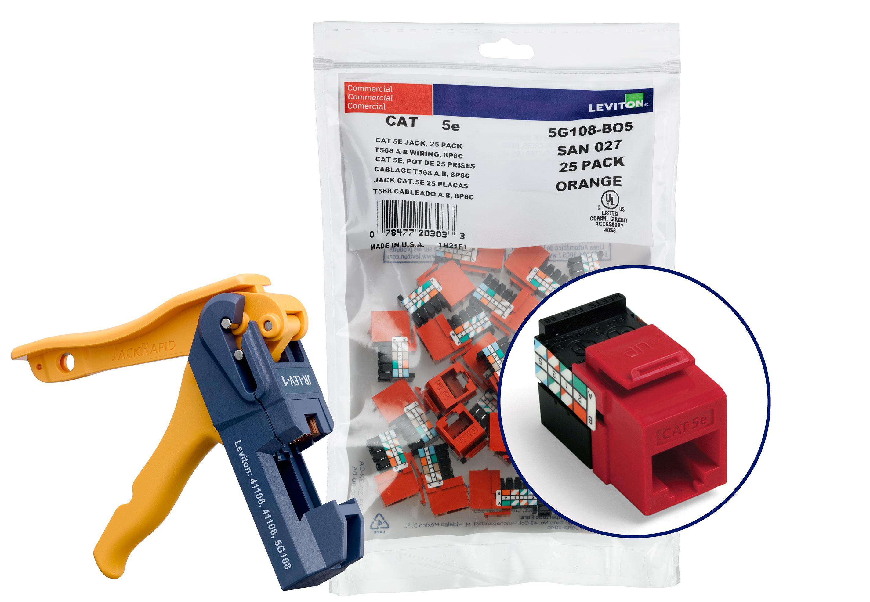 Leviton® 5G108-JC5 UTP Jack Inserts