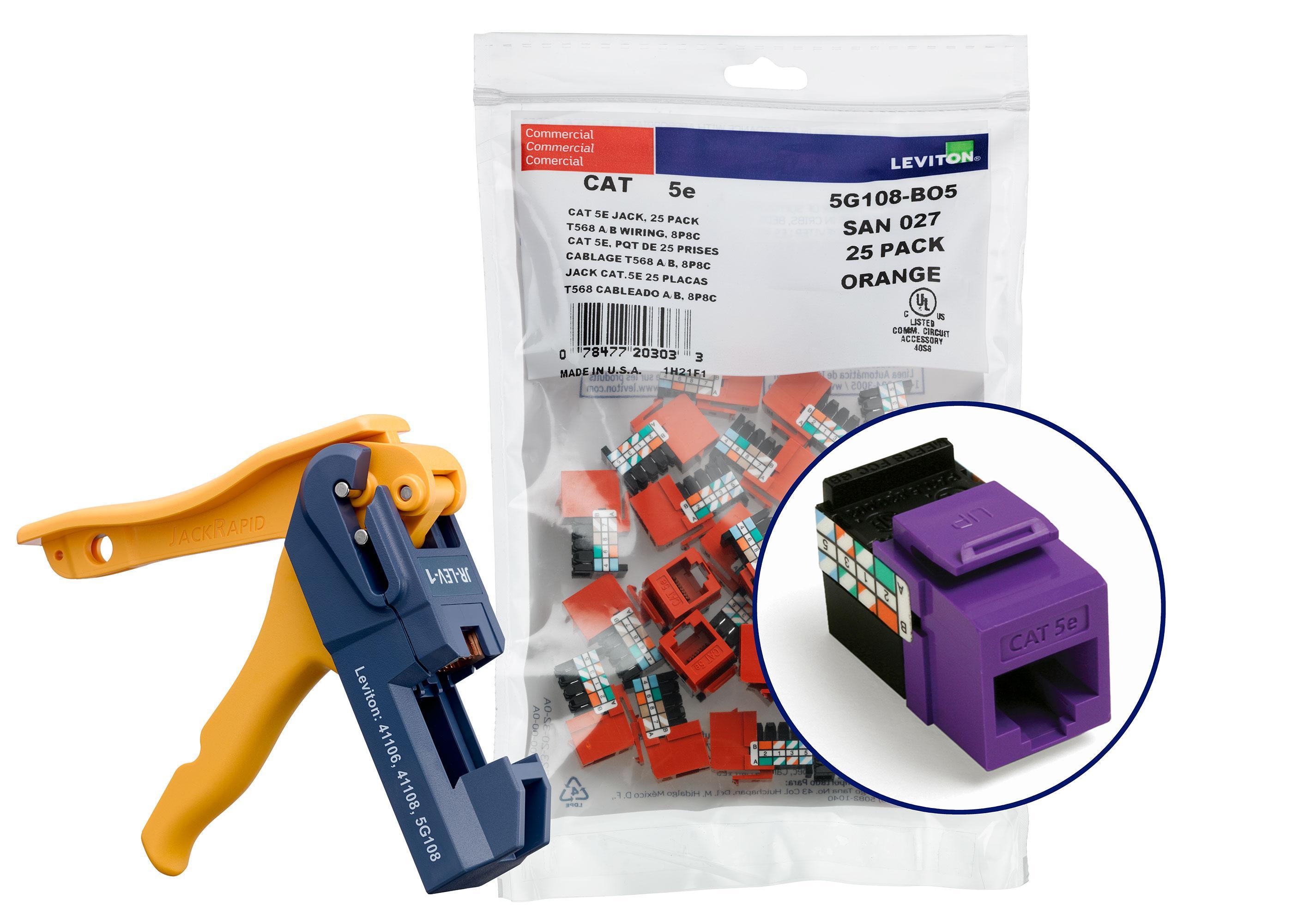 Leviton® 5G108-JP5 UTP Jack Inserts