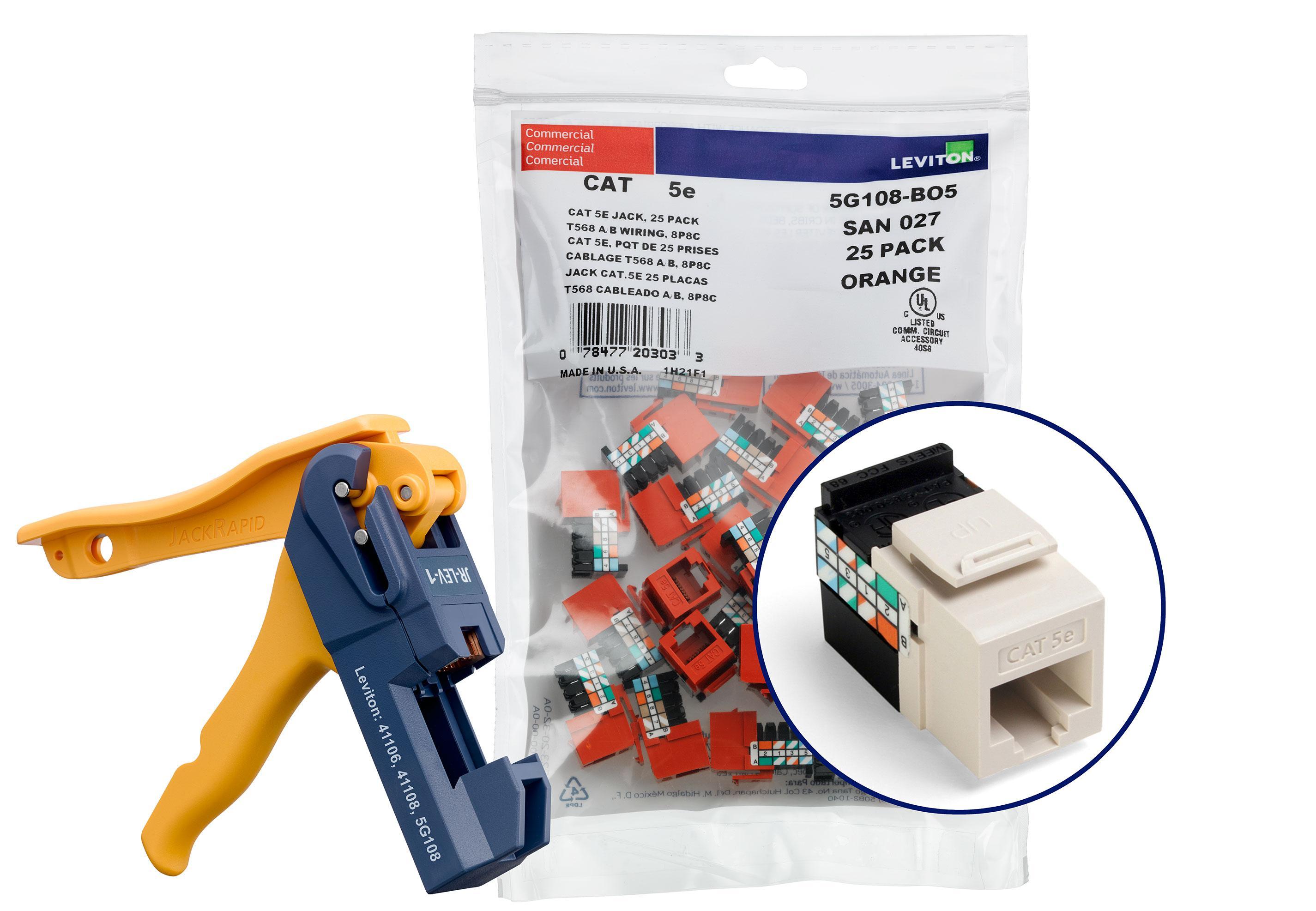 Leviton® 5G108-JT5 UTP Jack Inserts