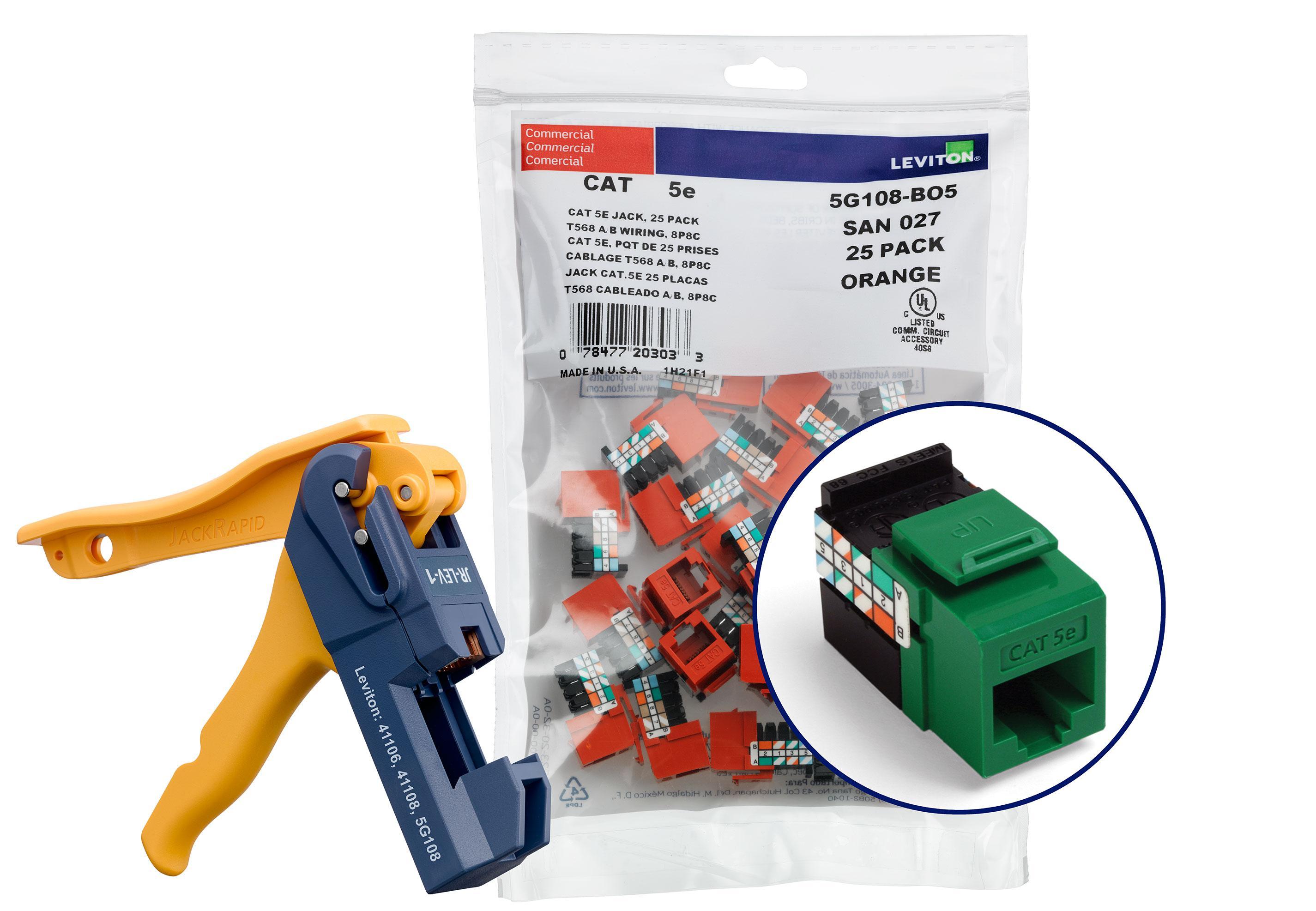 Leviton® 5G108-JV5 UTP Jack Inserts
