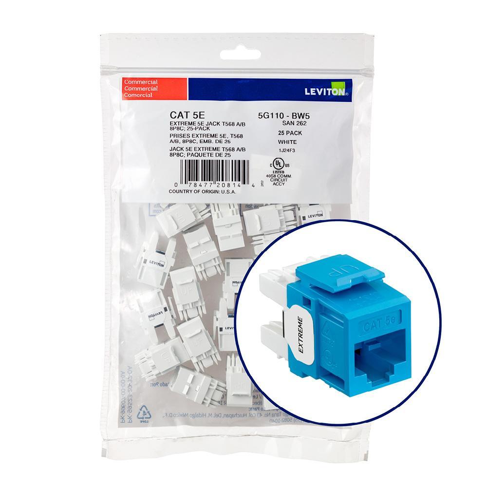 Leviton® 5G110-BL5 UTP Jack Inserts