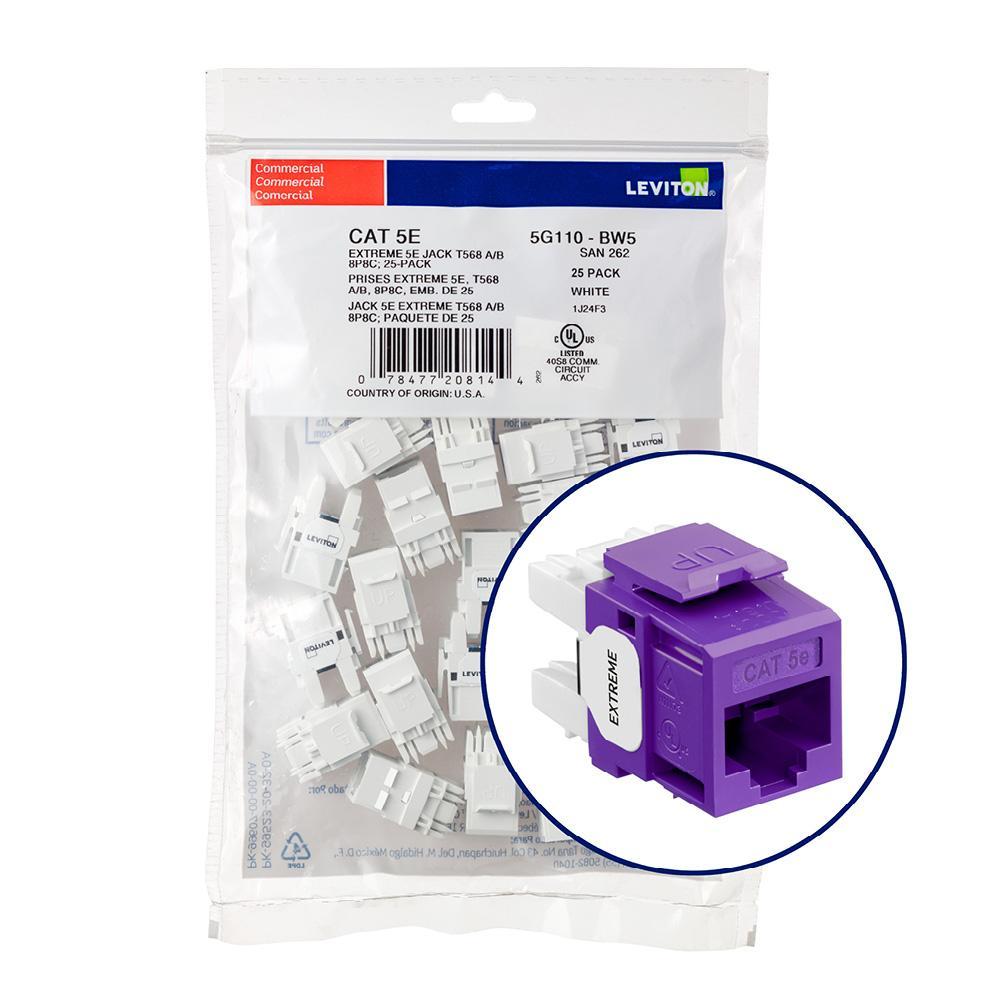 Leviton® 5G110-BP5 UTP Jack Inserts
