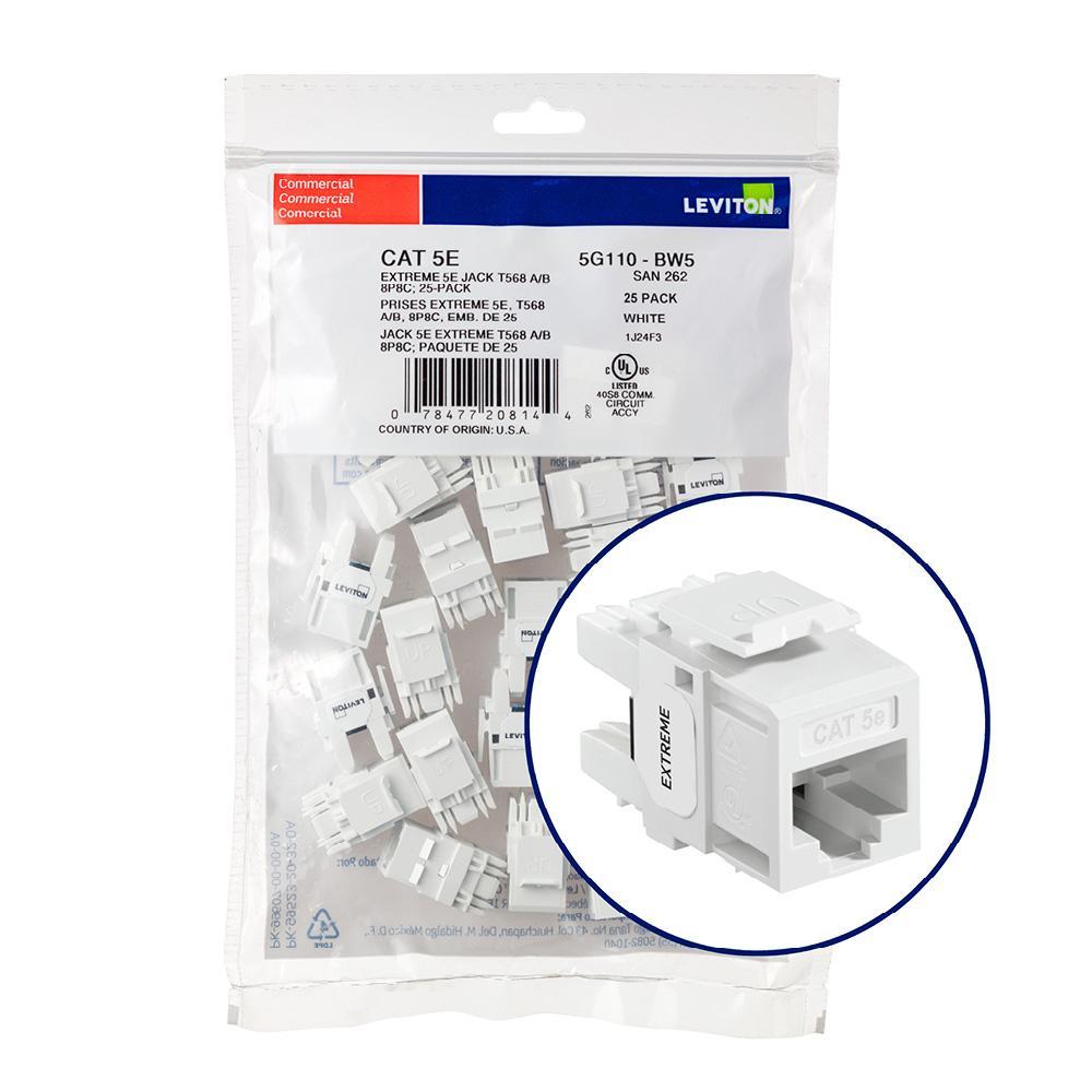 Leviton® 5G110-BW5 UTP Jack Inserts