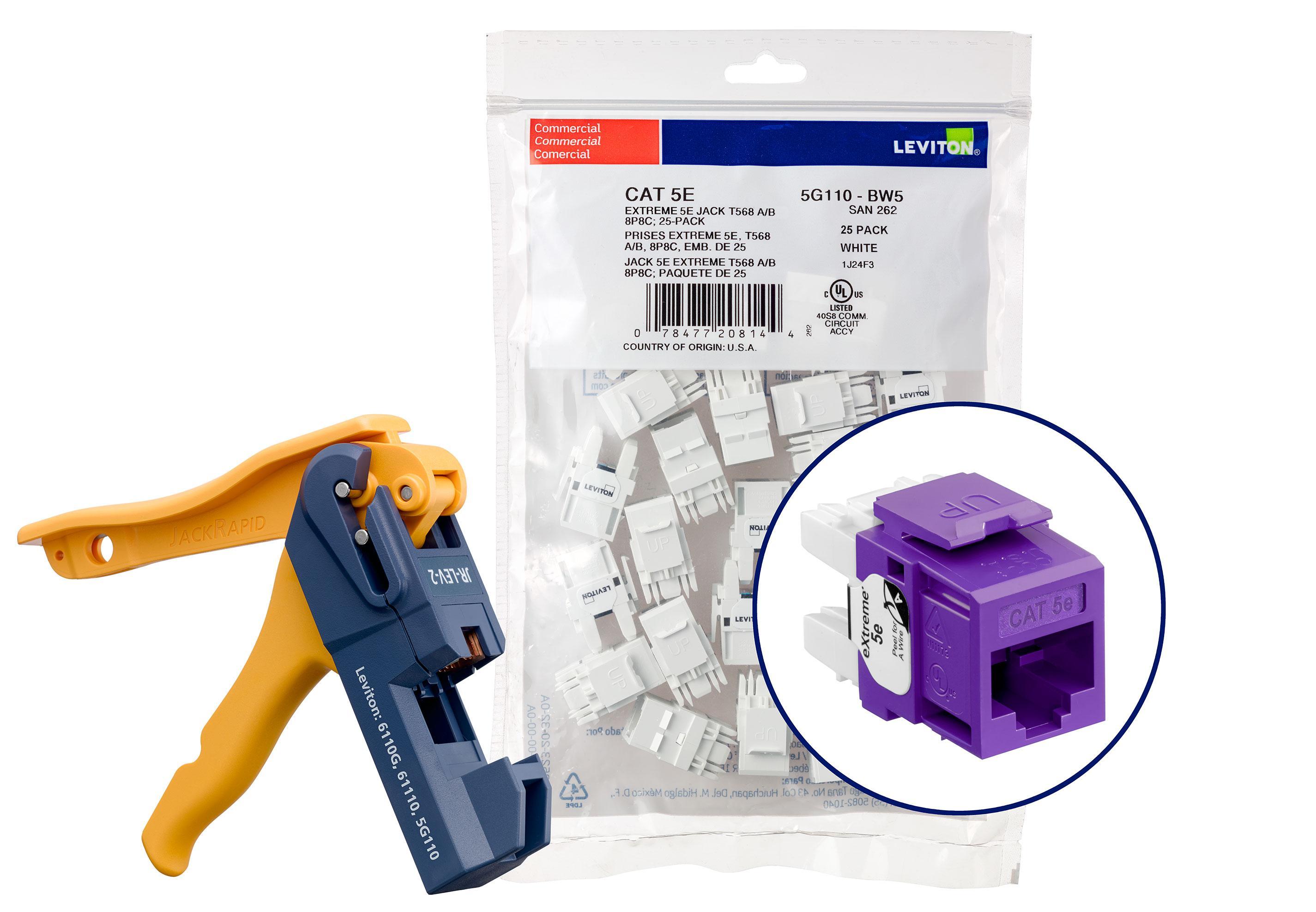 Leviton® 5G110-JP5 UTP Jack Inserts