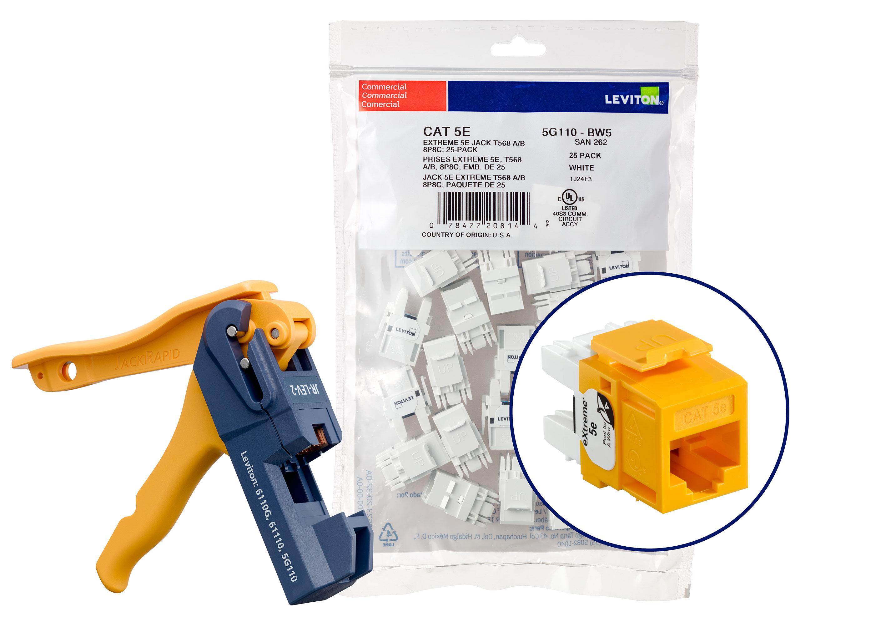 Leviton® 5G110-JY5 UTP Jack Inserts