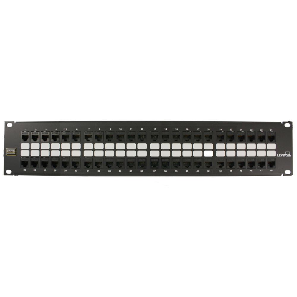 Leviton® 5G270-U48 CU Media Patch Panels - Loaded