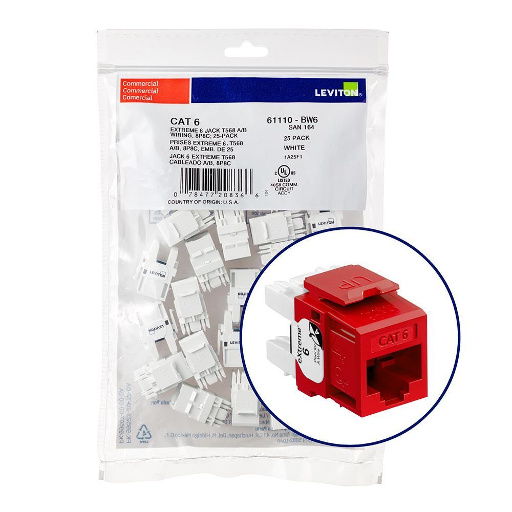 Leviton® 61110-BC6 UTP Jack Inserts