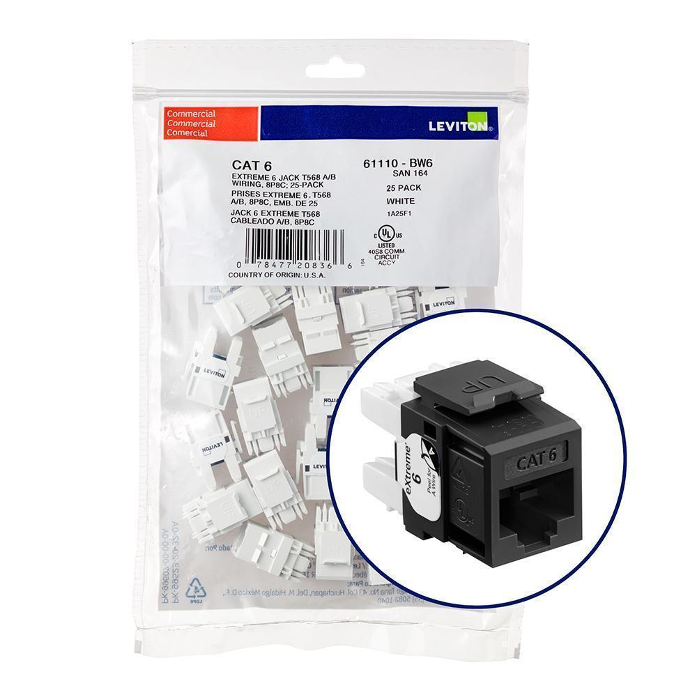 Leviton® 61110-BE6 UTP Jack Inserts