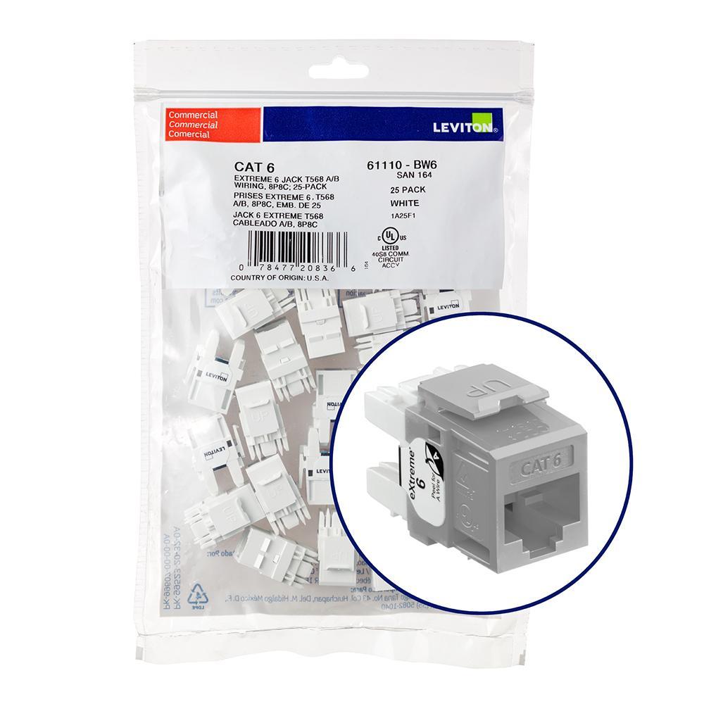 Leviton® 61110-BG6 UTP Jack Inserts