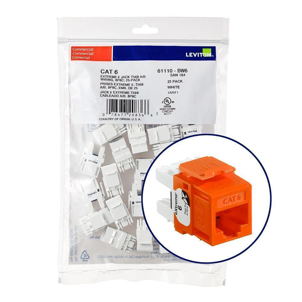 Leviton® 61110-BO6 UTP Jack Inserts