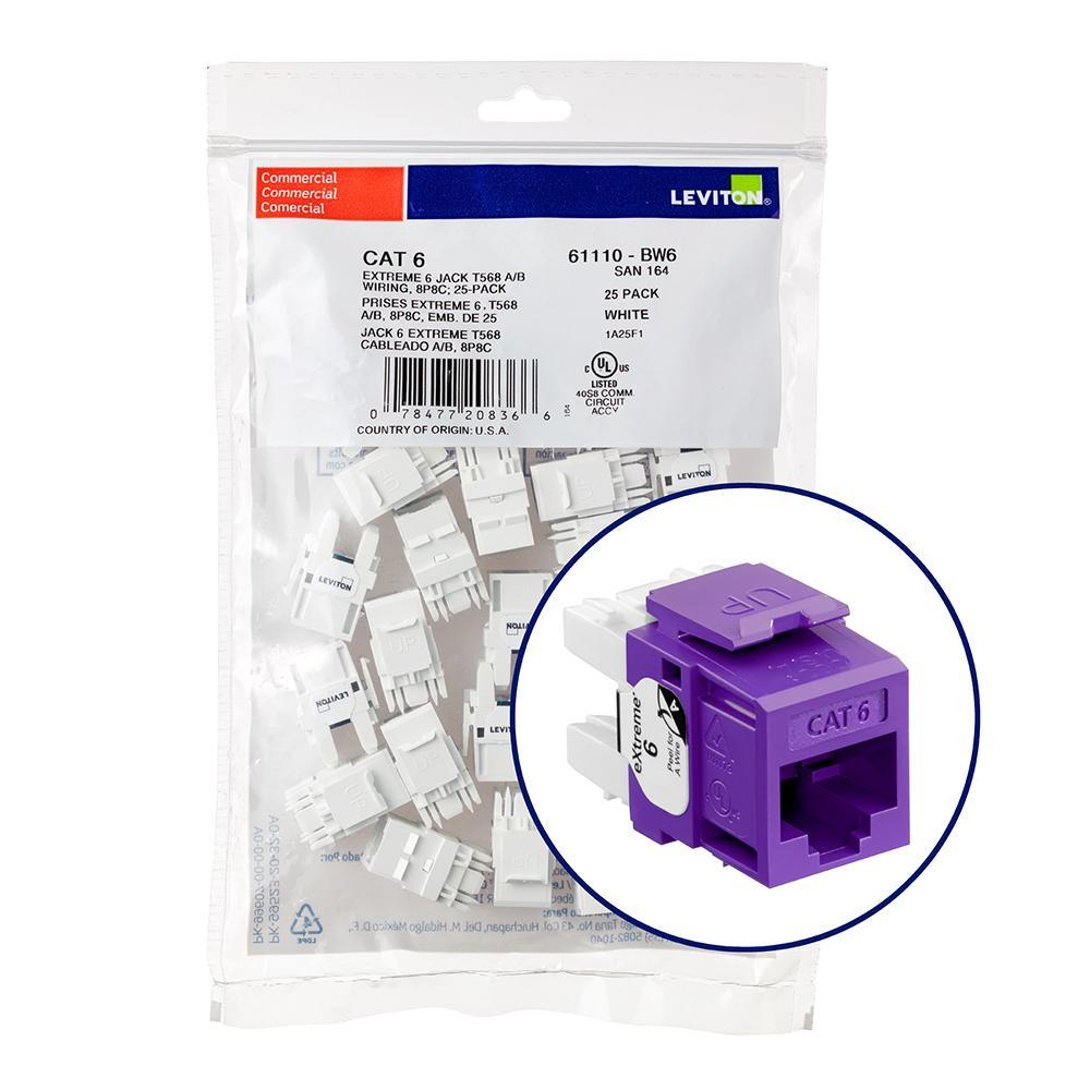 Leviton® 61110-BP6 UTP Jack Inserts