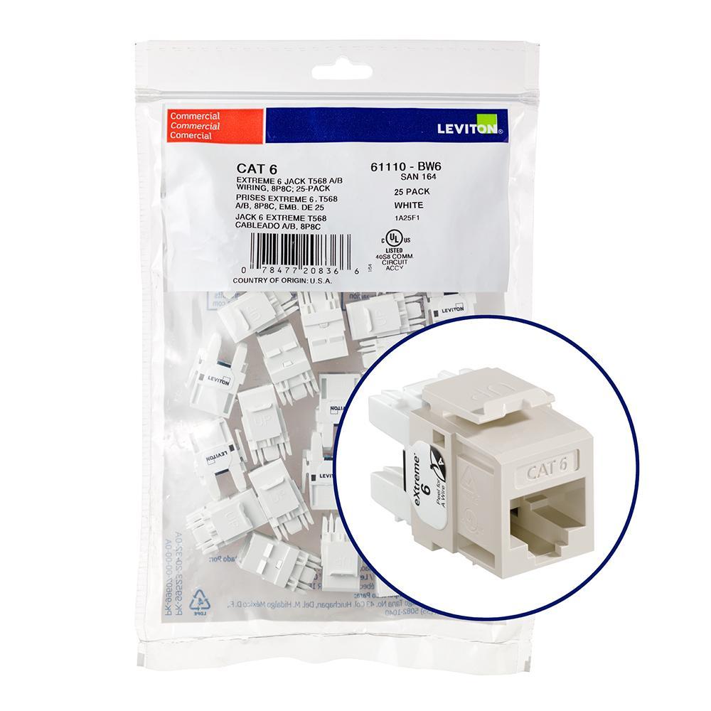 Leviton® 61110-BT6 UTP Jack Inserts