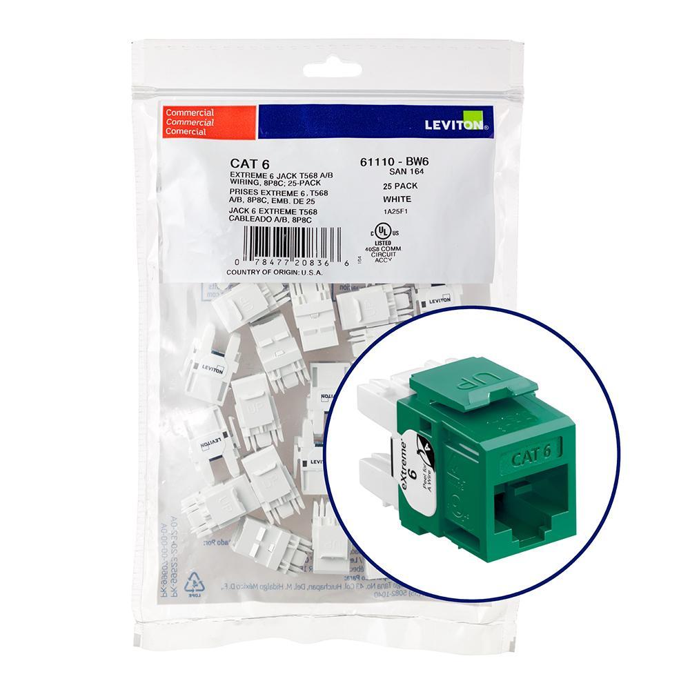 Leviton® 61110-BV6 UTP Jack Inserts