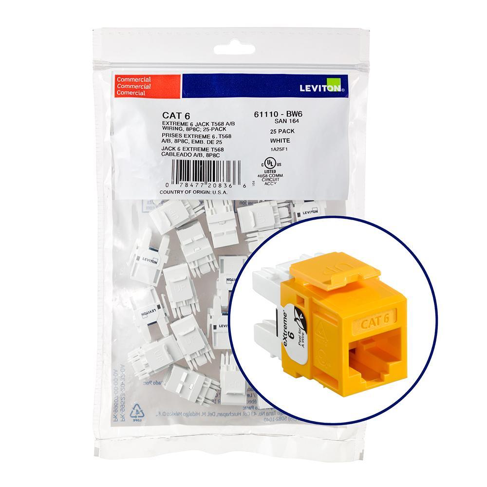 Leviton® 61110-BY6 UTP Jack Inserts