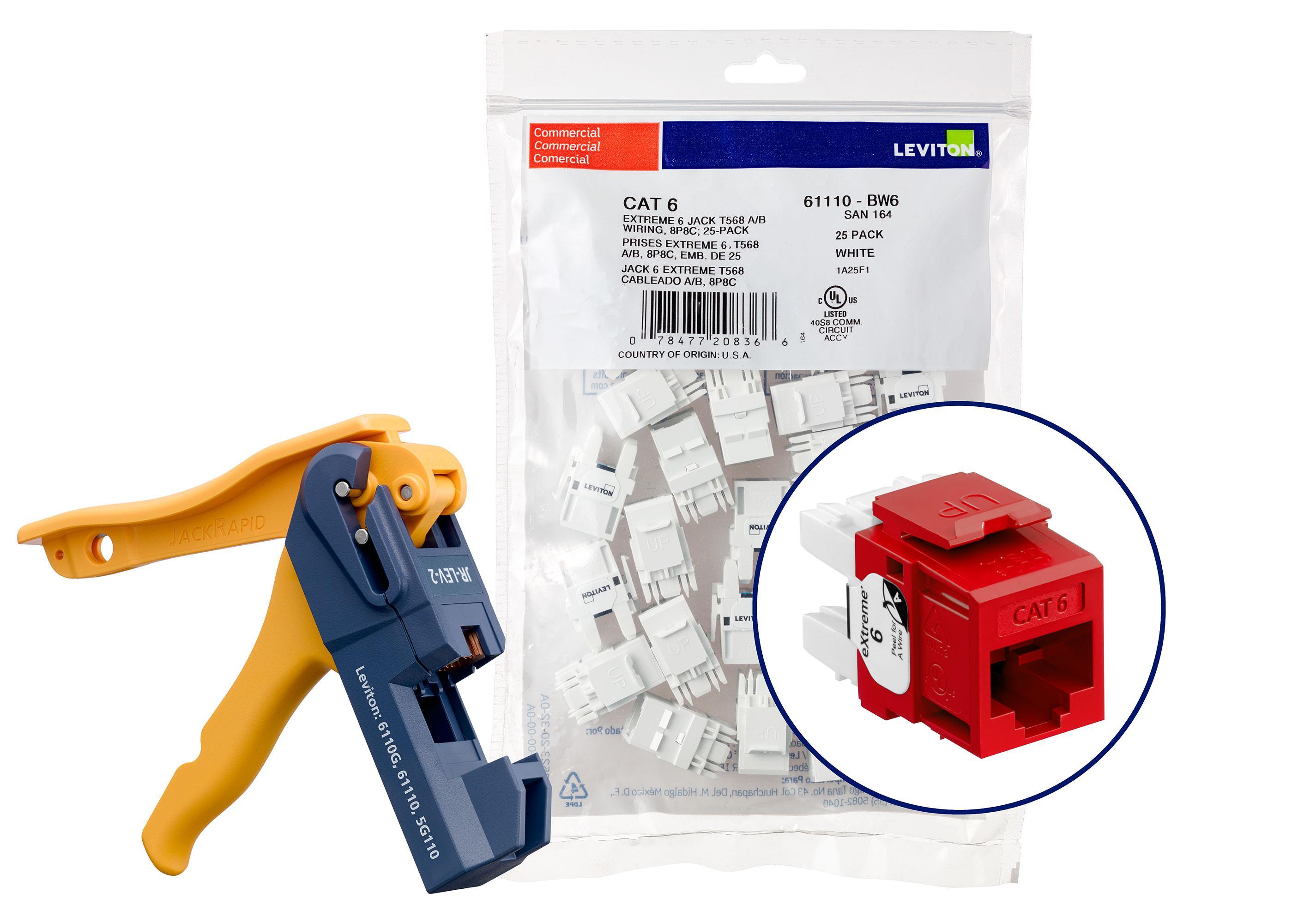 Leviton® 61110-JC6 UTP Jack Inserts