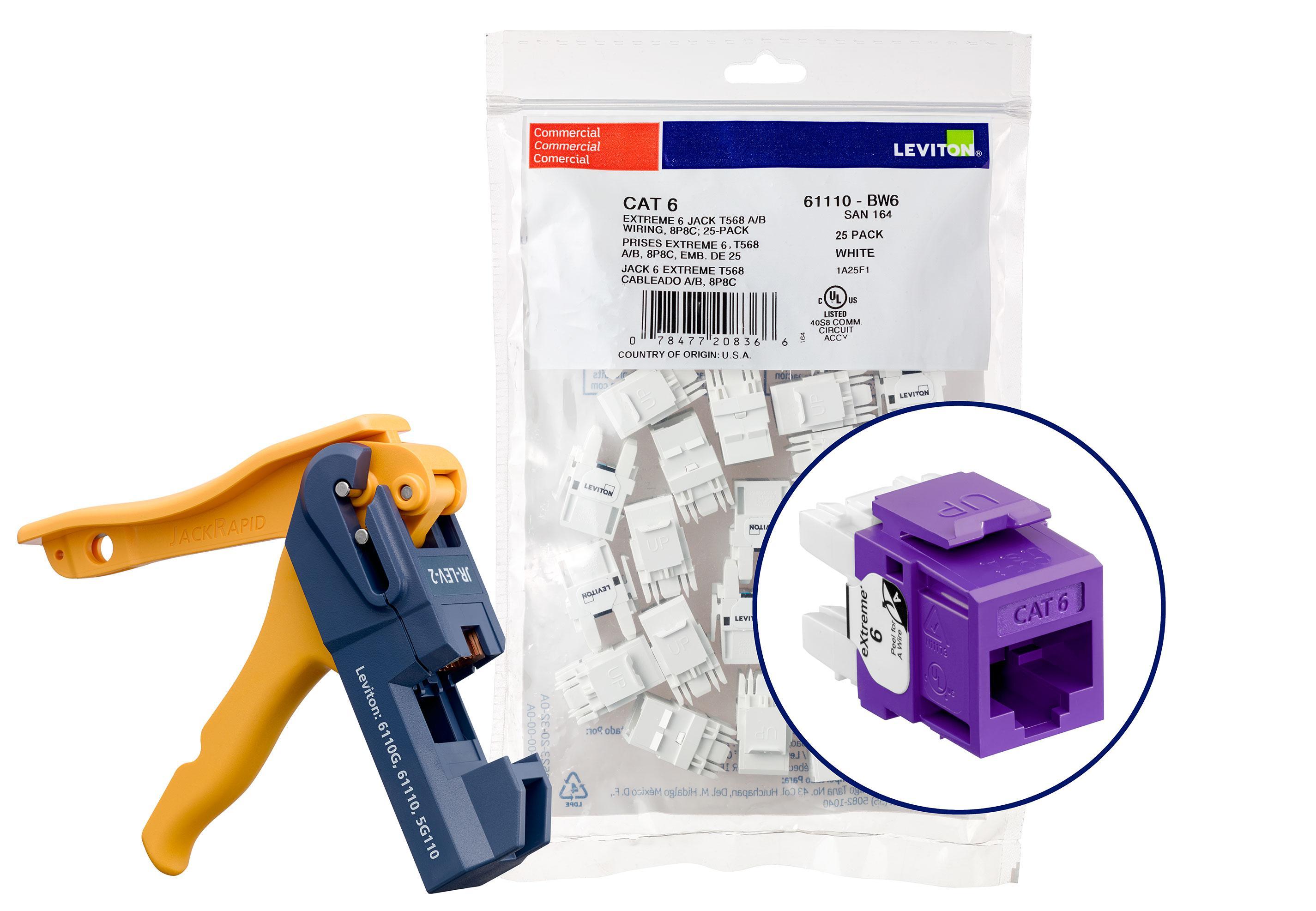 Leviton® 61110-JP6 UTP Jack Inserts