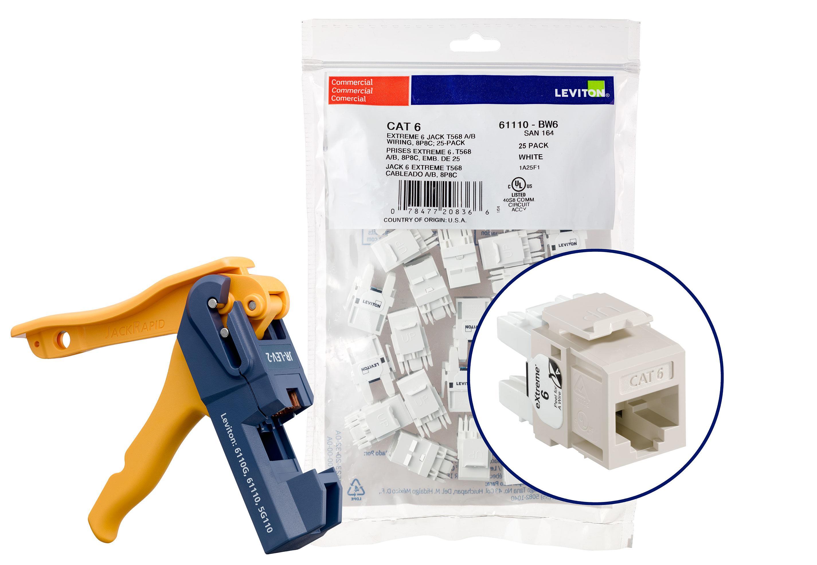 Leviton® 61110-JT6 UTP Jack Inserts