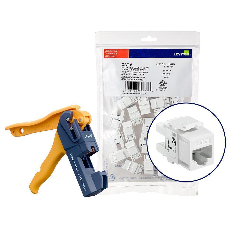 Leviton® 61110-JW6 UTP Jack Inserts